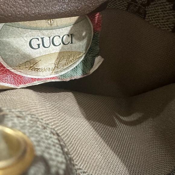 Authentic Gucci GG Logo Drawstring Bag. Coated canvas - Picture 6 of 7